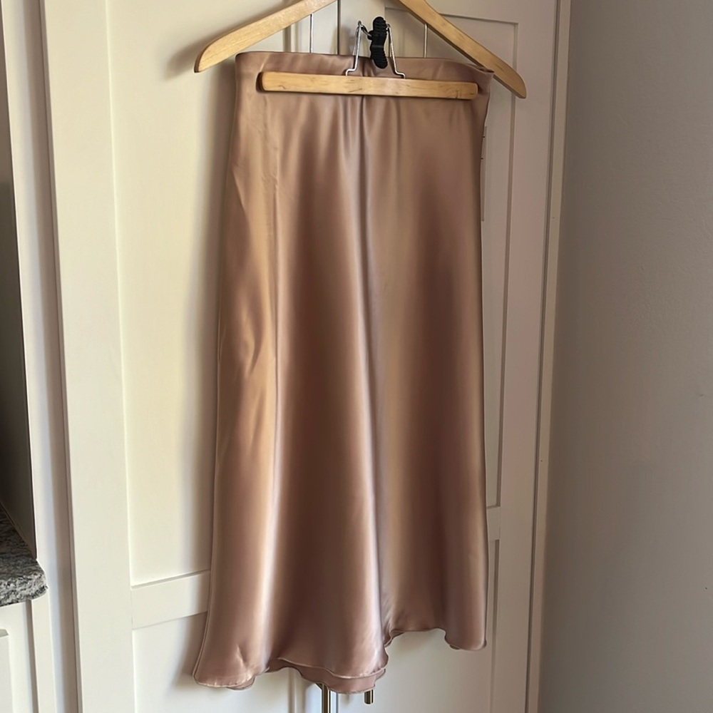 Nicole Miller Satin Midi Skirt NWT